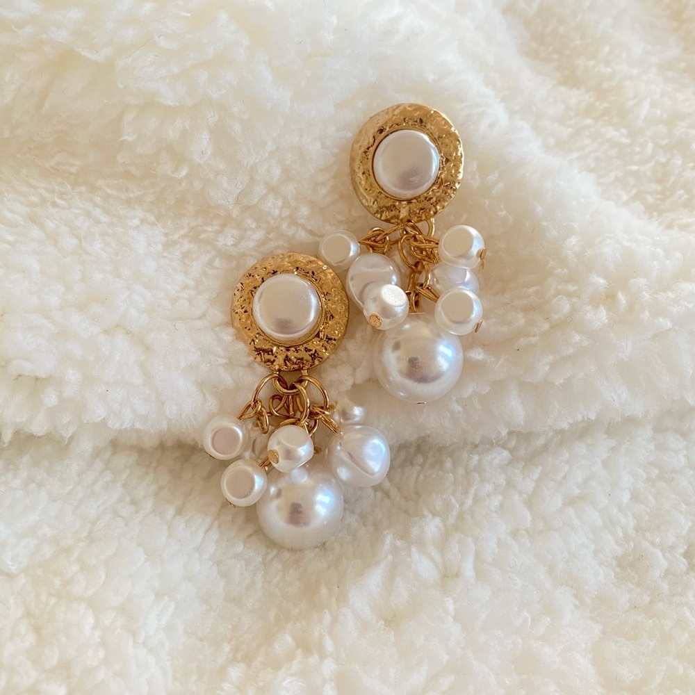 Pendant faux pearl drop Earrings